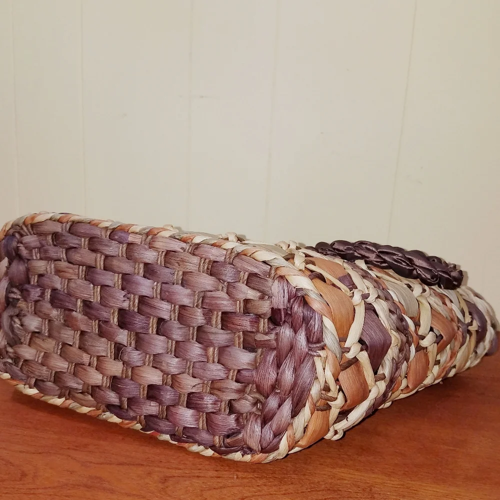 Cappelli Taupe Beige Brown Maxi Straw Tote Bag